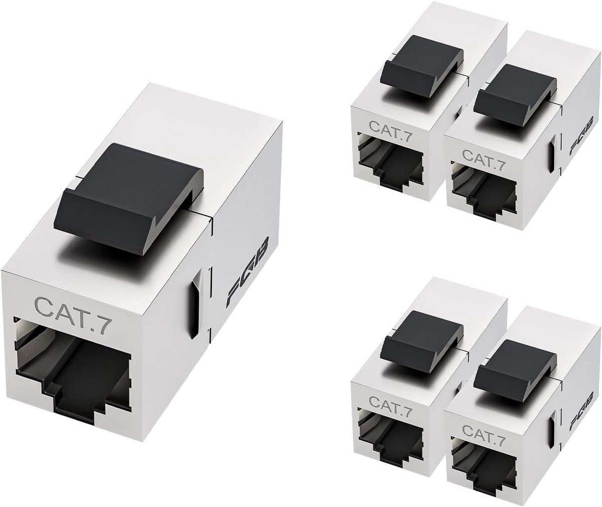 10Gbps Cat7 Keystone Module RJ45 - Afgeschermde Ethernet Koppelingen voor Netwerk Patchpaneel (5 Stuks)