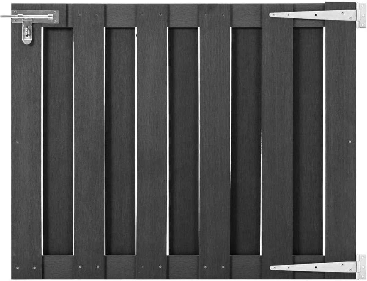 Tuinpoort 100x80cm Grijs - Duurzame WPC Accessoire voor Privacy en Veiligheid