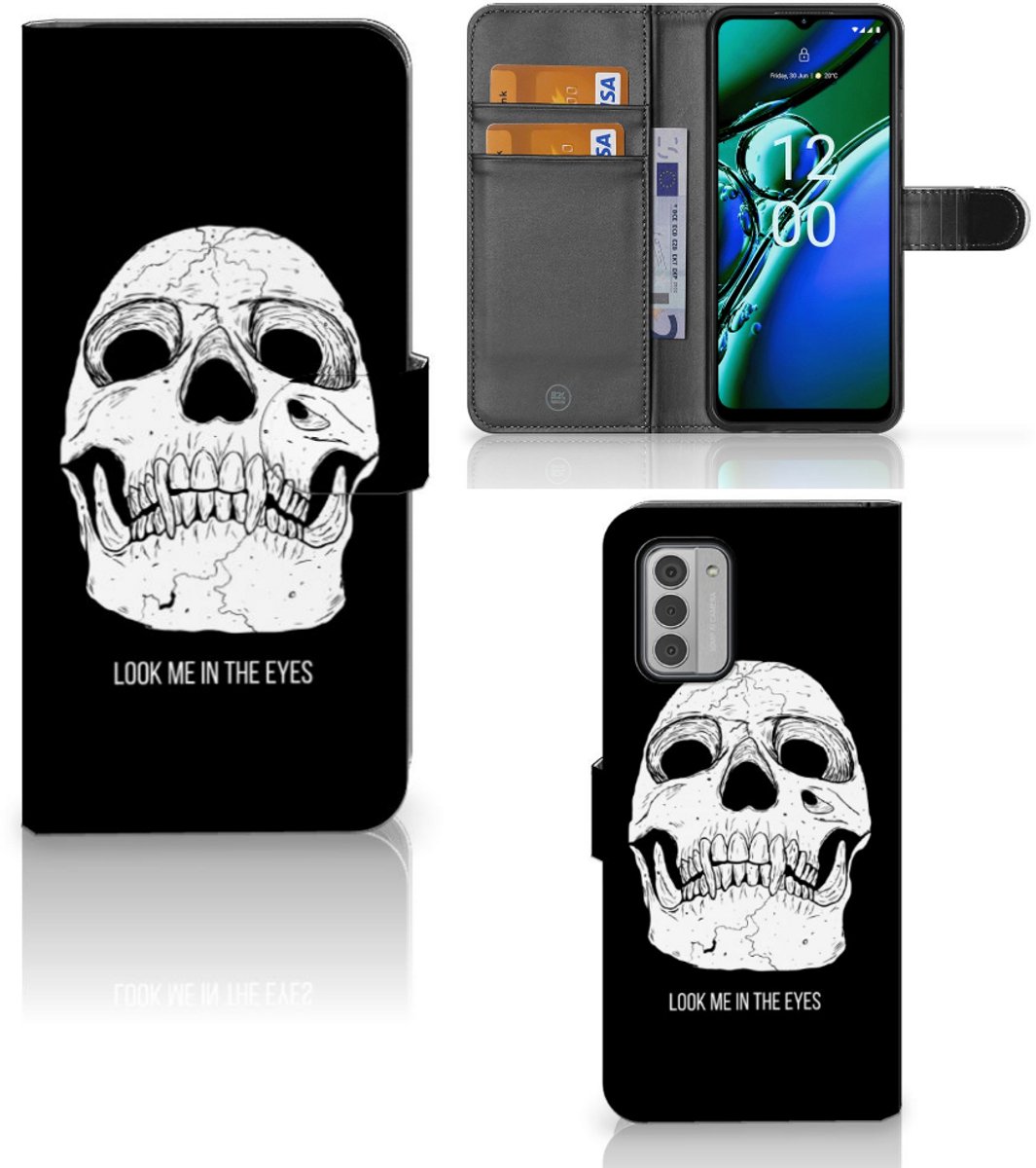 Telefoonhoesje met Naam Nokia G42 Skull Eyes