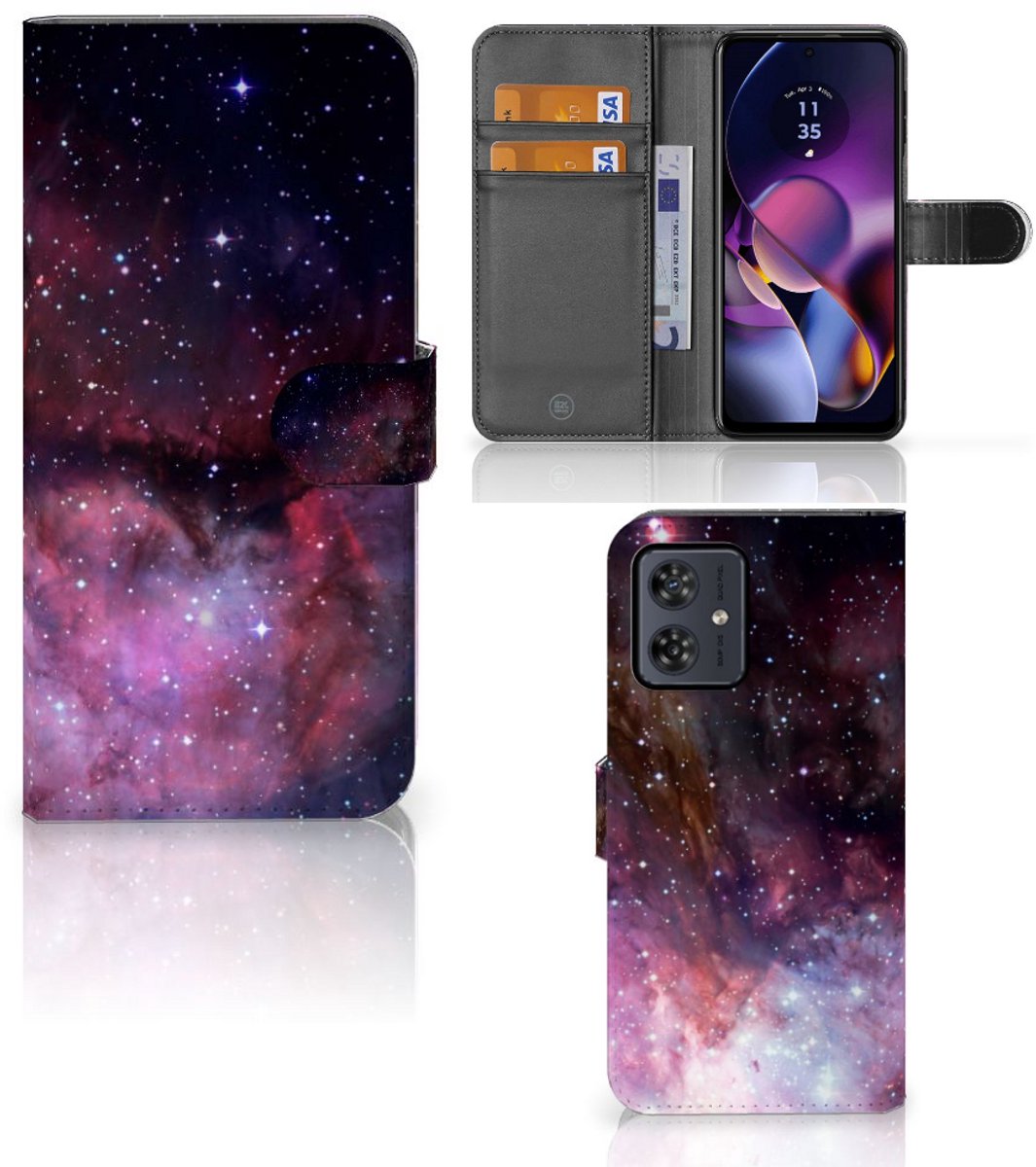 Book Case voor Motorola Moto G54 Galaxy