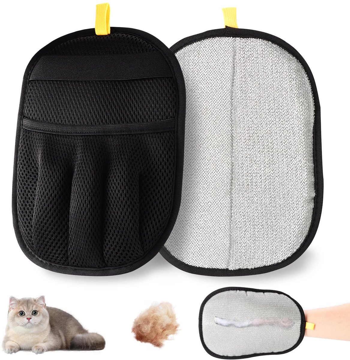 Dierenhaar Verwijderhandschoenen - Dubbelflanke Herbruikbare Handschoenen - Voor Meubel en Kleding
