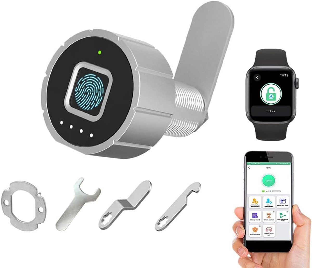 Biometrisch Vingerafdruk Slot voor Ladenkast en Bureau 20mm Sleutelloos