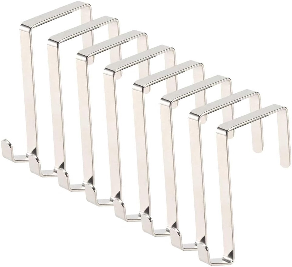 Set van 8 Metalen Ophakhaken voor Deur en Kast