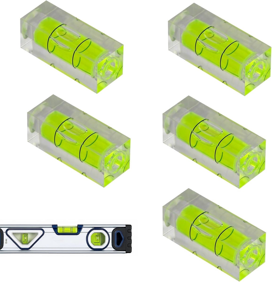 5x Mini Waterpas voor Statief en Camera – Universeel en Compact (15x15x40mm)