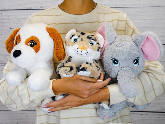 Zachte pluchen olifant - Knuffeldier - 25 cm - Pluizig en knuffelbaar speelgoed - Voor kinderen — afbeelding 5