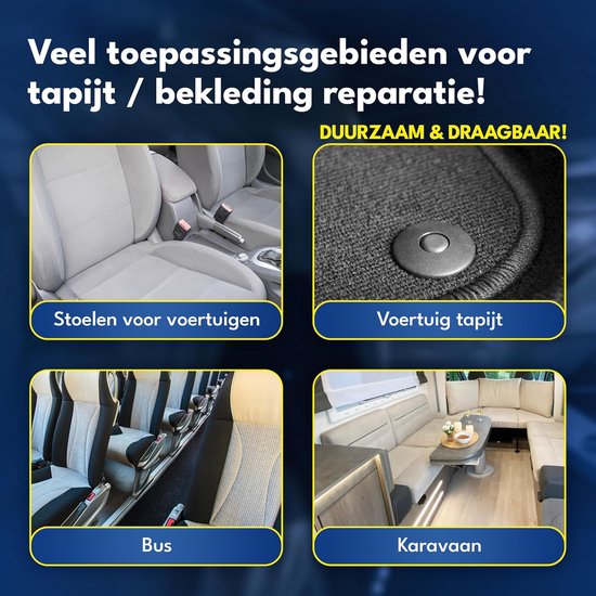 Reparatieset Bekleding Auto: Herstel Brandgaten, Scheuren en Schade in Stoelen en Stof (13-delig) van Merkloos — afbeelding 2