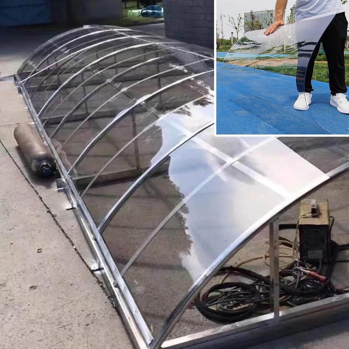 Transparante Dakpanelen voor Tuinkas en Pergola - Vervangende Kunststof Dakplaten 1mm