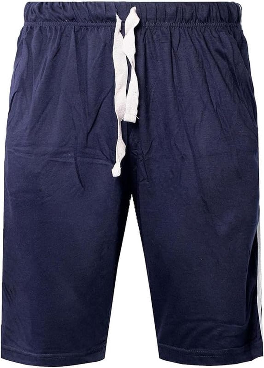 Comfortabele Heren Lounge Broek Katoen Elastische Taille Gestreept