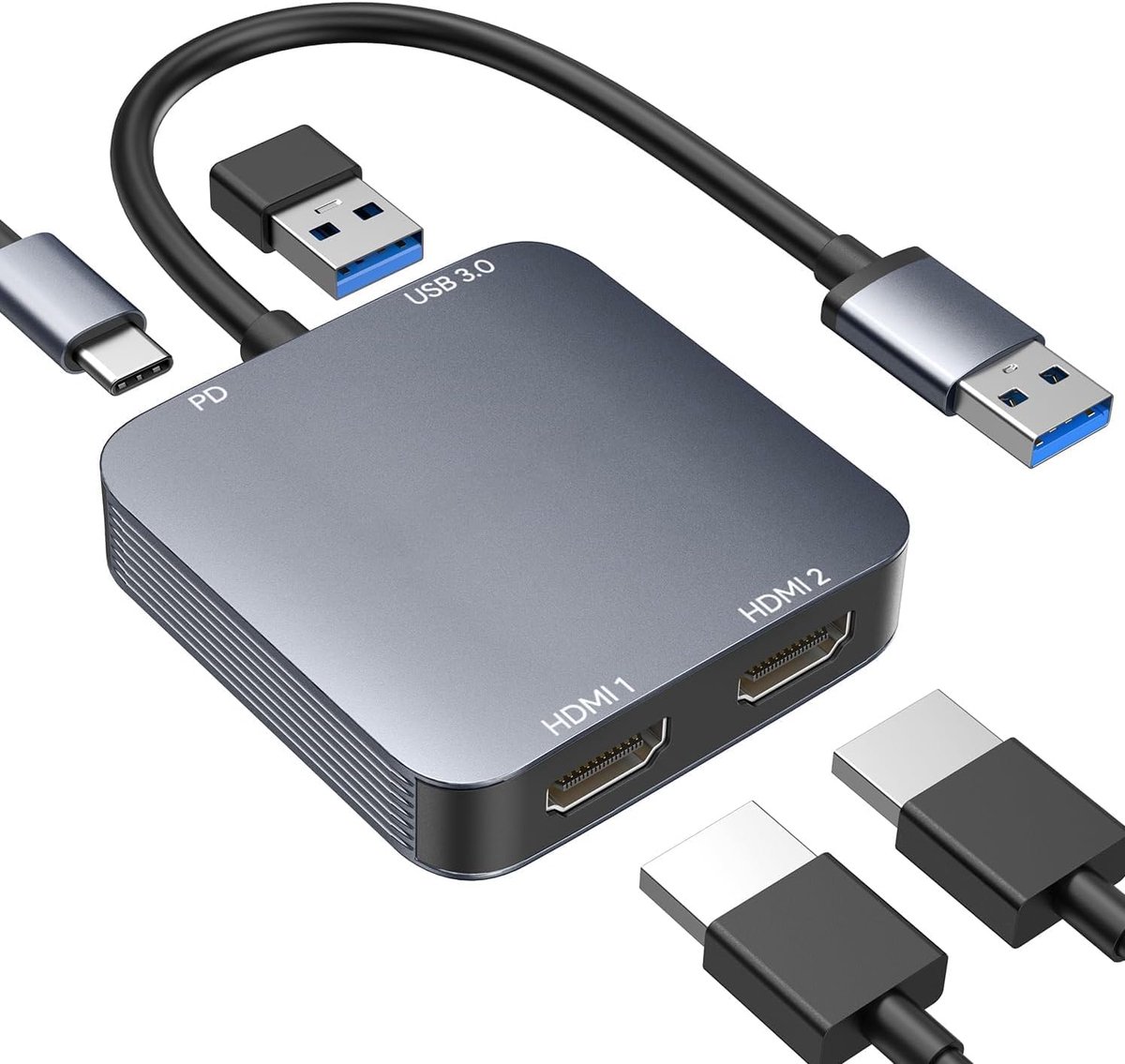 USB 3.0 naar Dubbele HDMI Adapter voor Meerdere Schermen