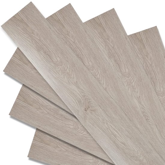 Zelfklevende PVC Vloertegels White Oak Houtlook Waterdicht 4,9 m2