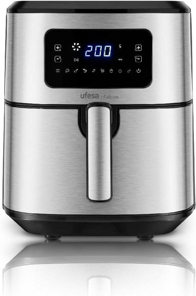 Grote Digitale Airfryer 6.5L met 8 Programma's en RVS Afwerking