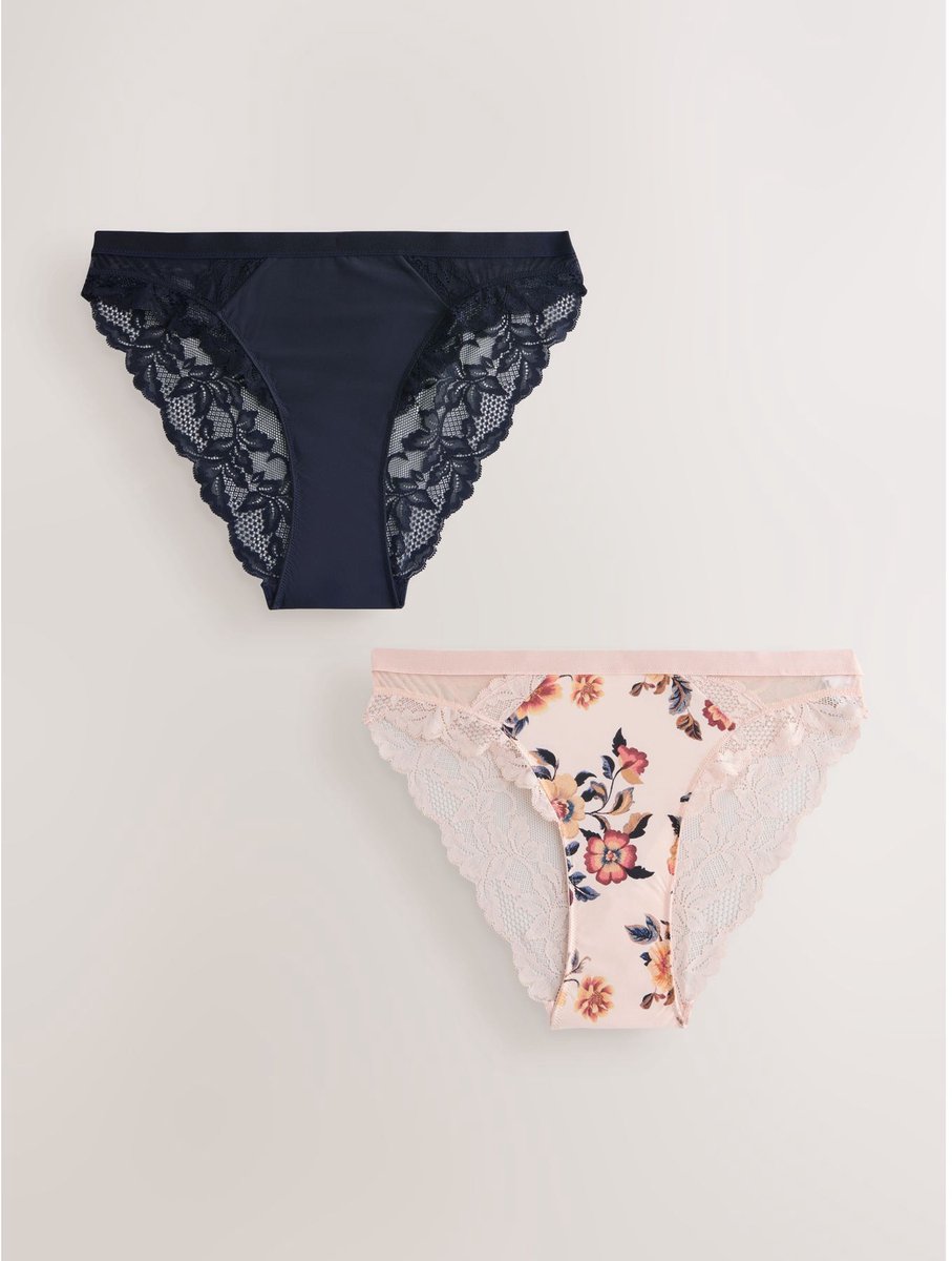 Next - Dames - Set van 2 slips - Blauw