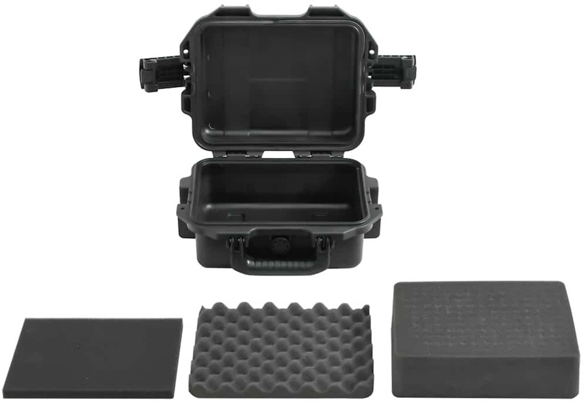 vidaXL - Flightcase - draagbaar - 30x24,5x12,5 - cm - PP - zwart