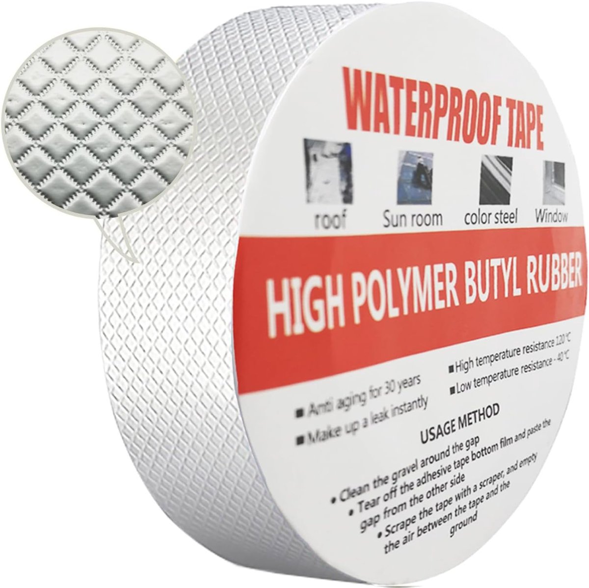Krachtige Waterdichte Butyl Afdichtingskit Tape - Lekreparatie voor Dak, Pijp & Boot (5m x 5cm)