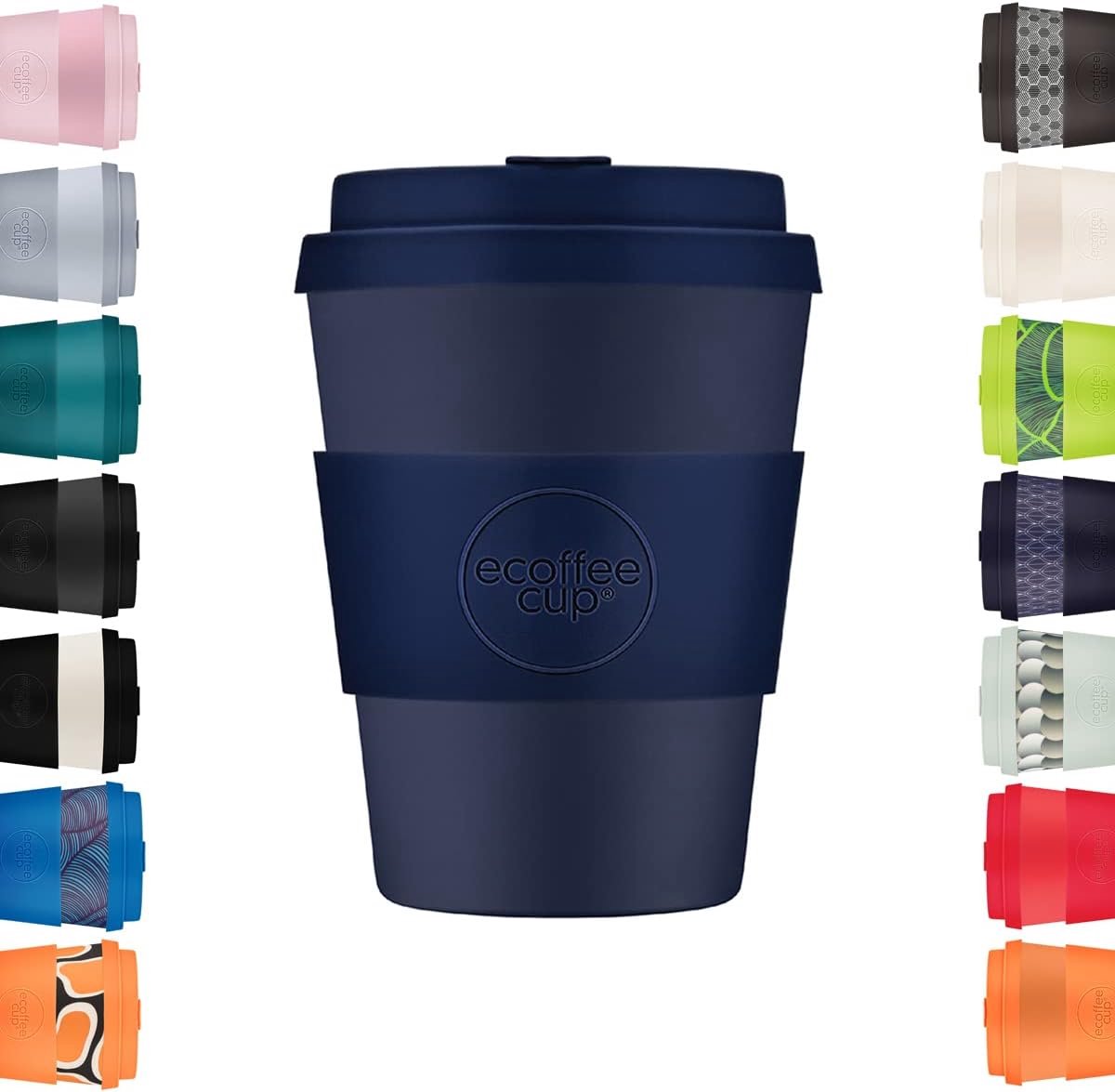 Herbruikbare Koffiebeker van Bamboe - Donkerblauw - 340ml voor Warme en Koude Dranken