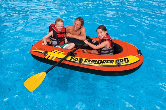 Opblaasboot voor 2 personen, stevige I-beam bodem, 196x102 cm — afbeelding 2