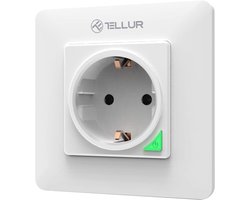 Slim Wifi Wandcontactdoos met Energiemonitor en Spraakbesturing
