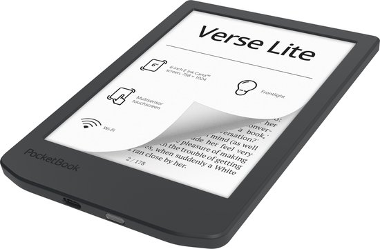 PocketBook Verse Lite - E-reader - Transparant Zwart Hoesje - Voordeelbundel van Merkloos — afbeelding 4