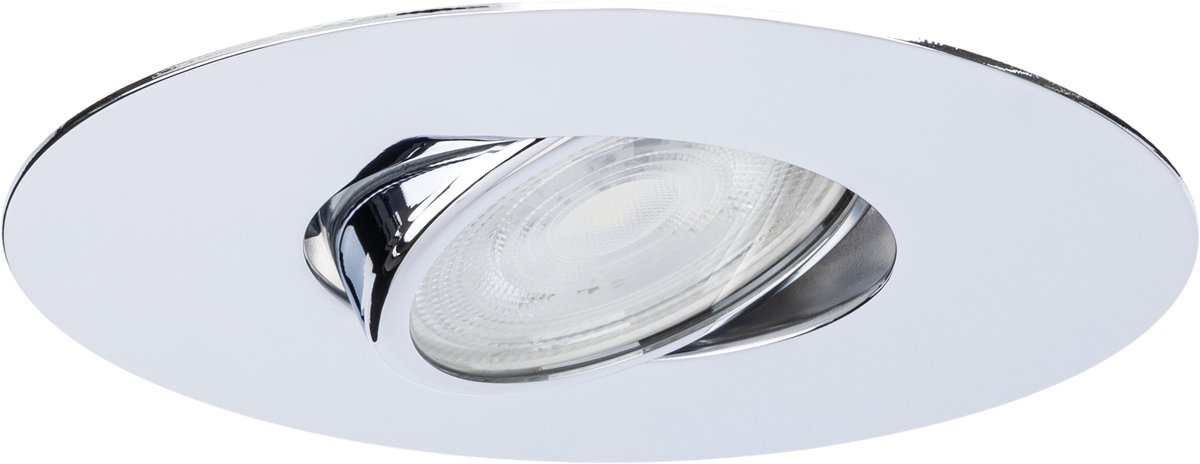Integral inbouwspot Gepolijst Chroom rond kantelbaar | zaagmaat 7-10cm | incl. GU10 fitting excl. lichtbron | GU10