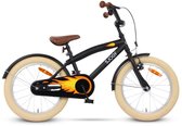 SJOEF Cruise Jongensfiets 18 inch - Kinderfiets 5 t/m 7 jaar - fiets 18 inch - Beachcruiser - Mat Zwart