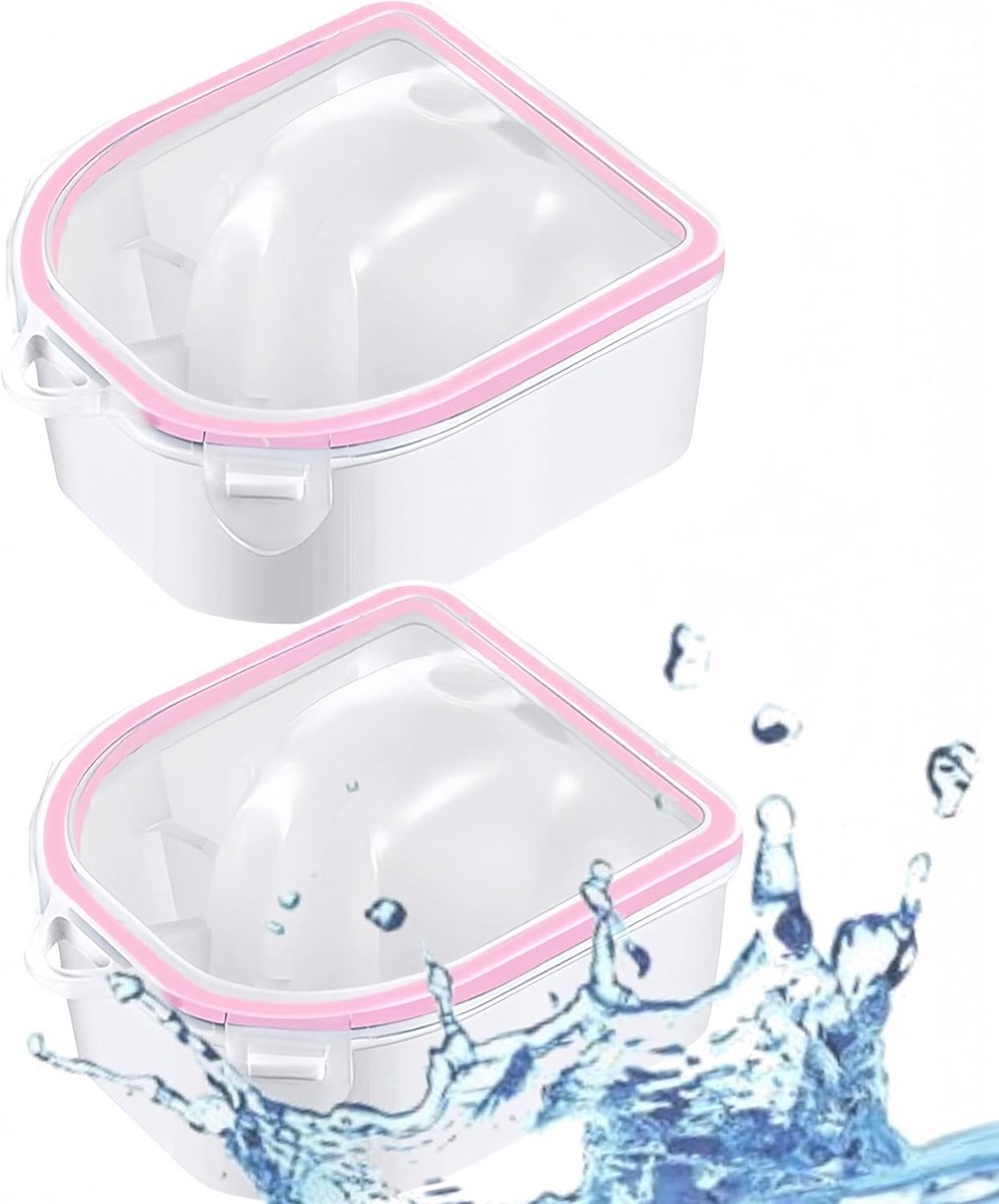 2 Stuks Nagelbad Kom Spa Hand Warm Water Manicure Tool