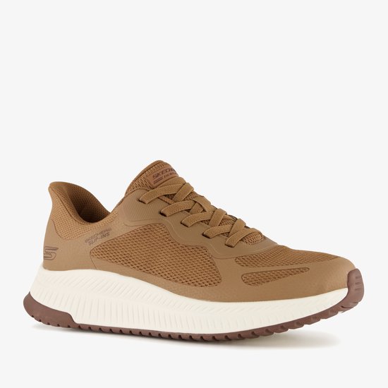 Skechers Slip-ins: BOBS Squad 4 heren sneakers bruin - Maat 42 - Extra comfort - Memory Foam