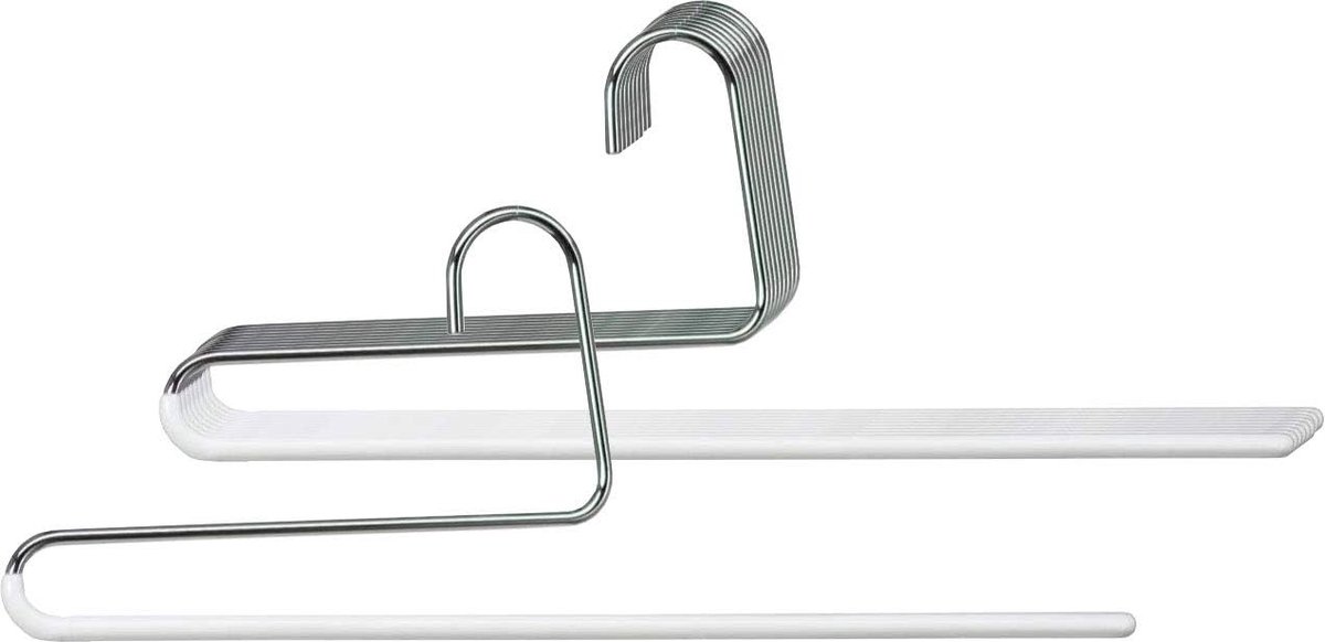 10 Stuks Antislip Broekhangers Met Klemmen - Ruimtebesparend Kledinghanger Set