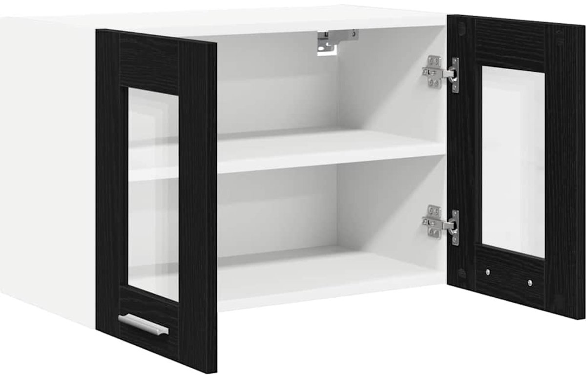 vidaXL Hangkast - Zwart - eiken - 60 - x - 31 - x - 40 - cm - Bewerkt - hout Zwart eiken