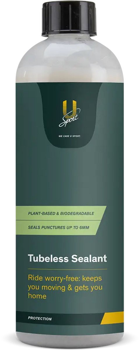 U-Sport Tubeless Sealant - 700 ml - Grootverpakking - Biologisch Afbreekbaar - Dicht Lekken tot 6 mm - Voor Race, MTB & Gravel