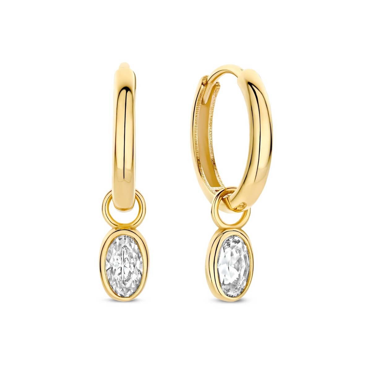 Isabel Bernard Le Marais Sophie 14 Karaat Gouden Oorringen met Zirkonia Steen IB360293