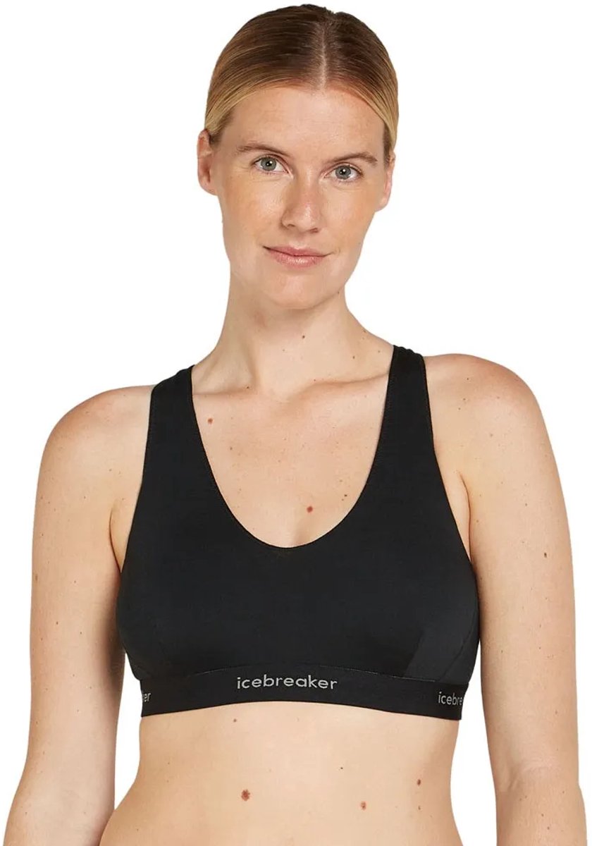 Icebreaker Merino 125 Cool-lite Sprite Racerback Sportbeha Zwart M Vrouw