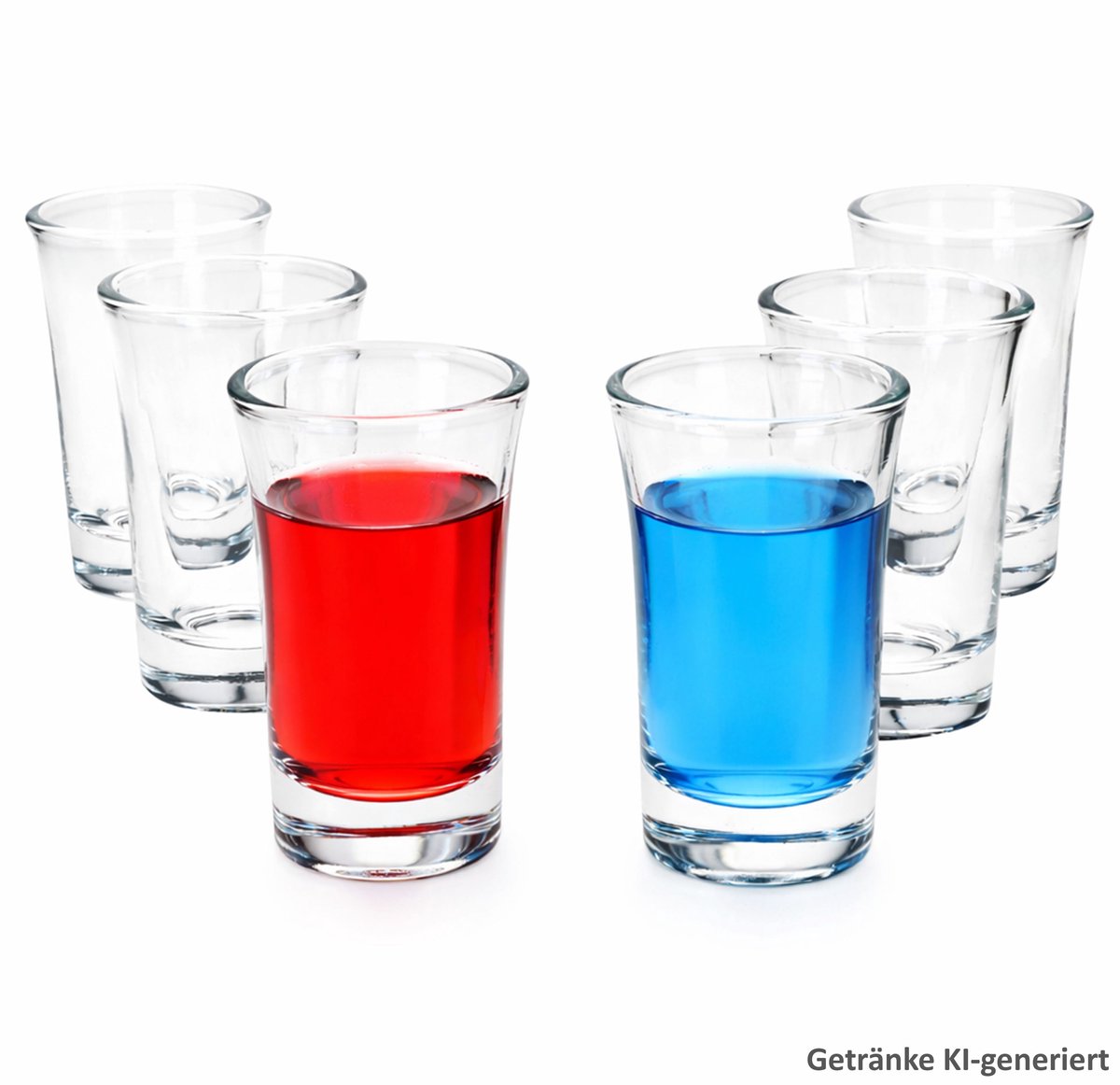 6-delige set LINO conische glazen shotglaasjes - 27022095