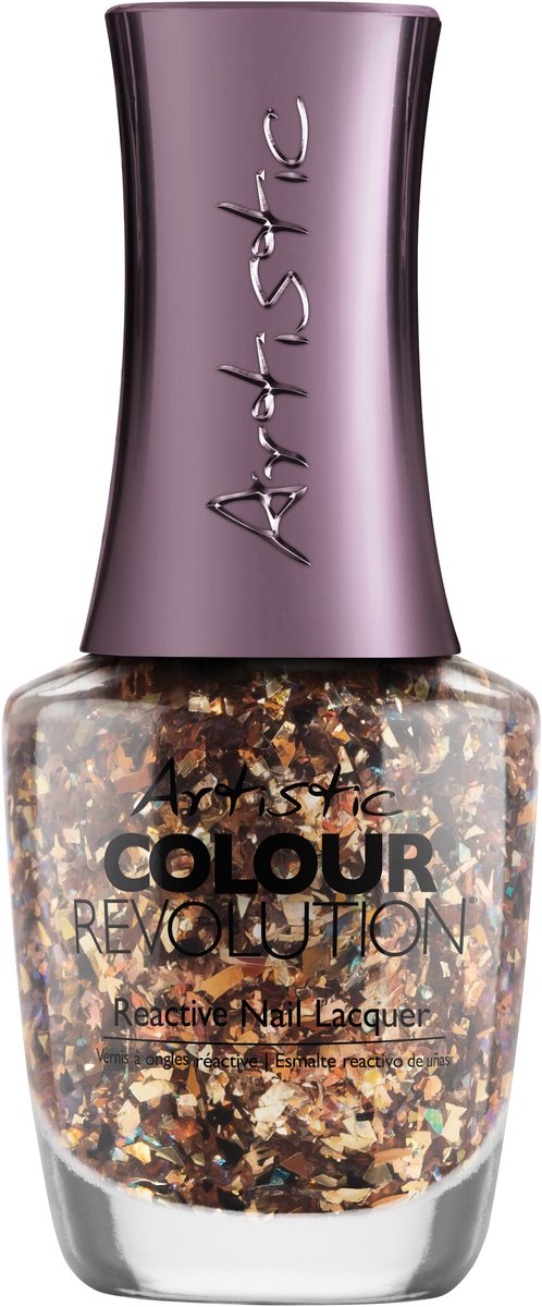 Artistic Nail Design Colour Revolution 'Street Chic Royale' (Goud Chunky Glitters )