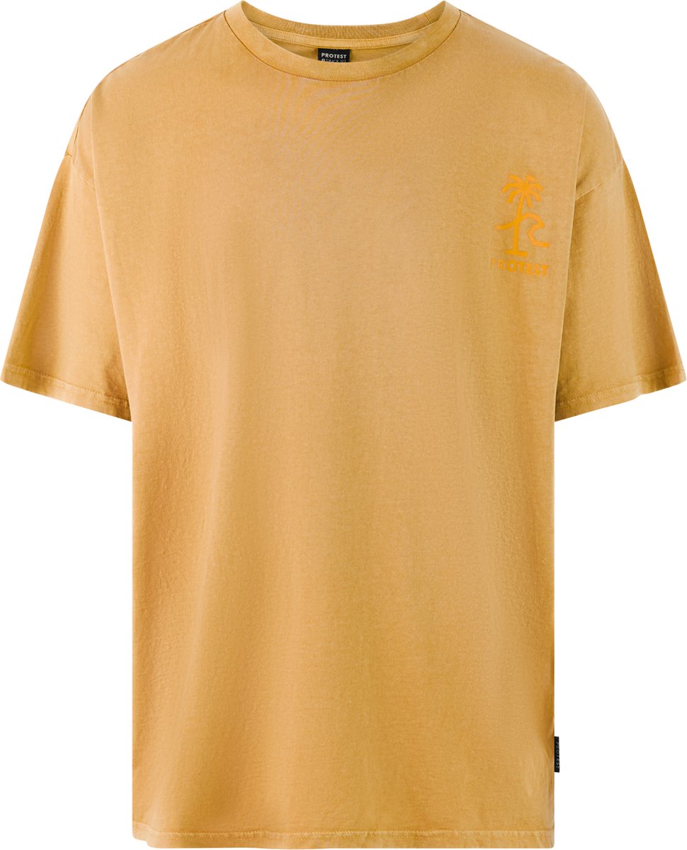 Protest PRTDenwick T-shirt Heren Korte mouwen Ronde hals Loose fit Geel