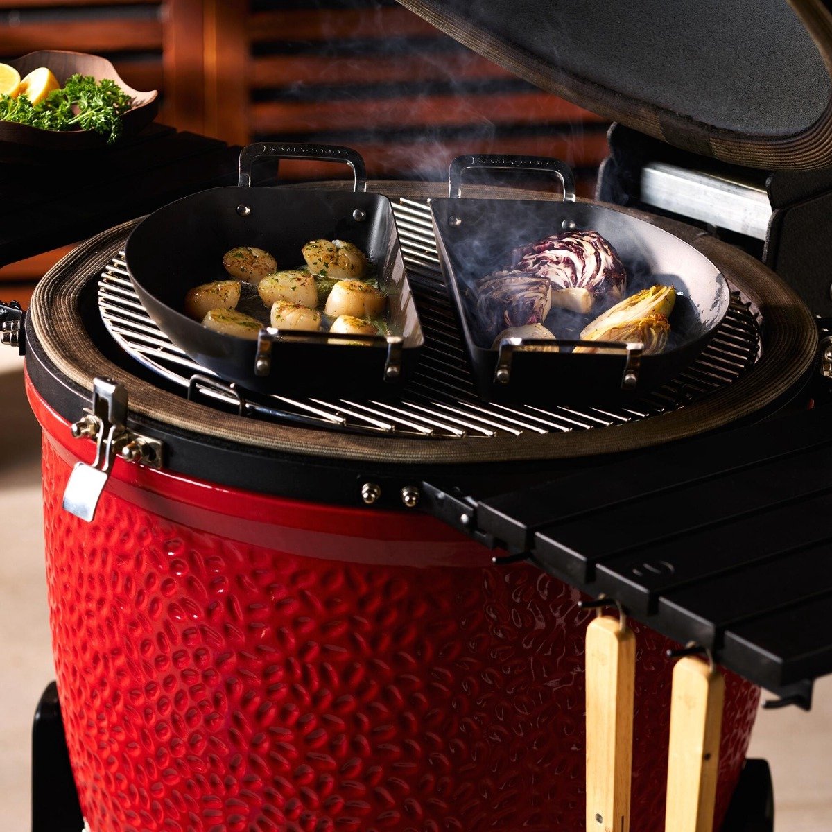 Kamado Joe Carbon Steel Ensemble de poêles demi-lune