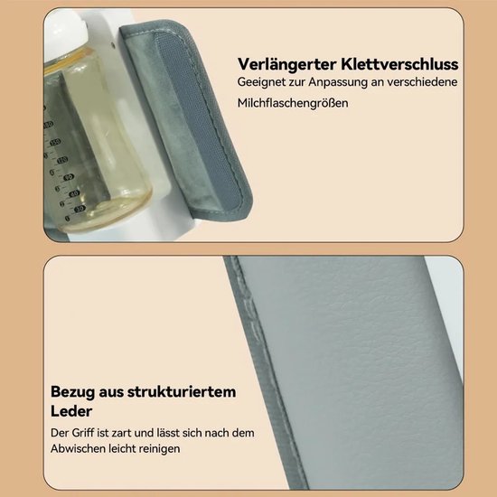 Draagbare flessenwarmer, handig om mee te nemen onderweg, 6 temperatuurinstellingen voor snelle verwarming en nauwkeurige temperatuurregeling, 18 watt. van Merkloos — afbeelding 4