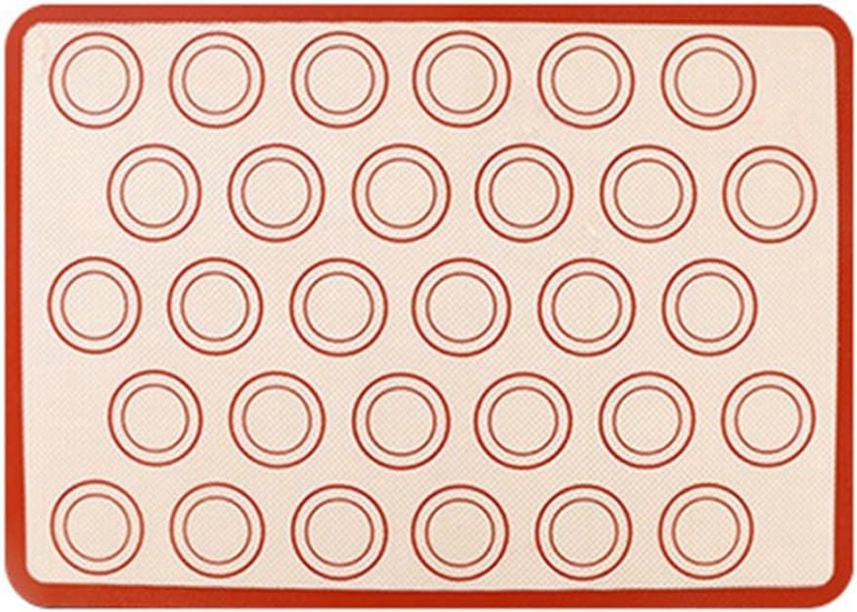 3-delige siliconen bakmat/onderlegger set (42*29,5 cm) - Rood