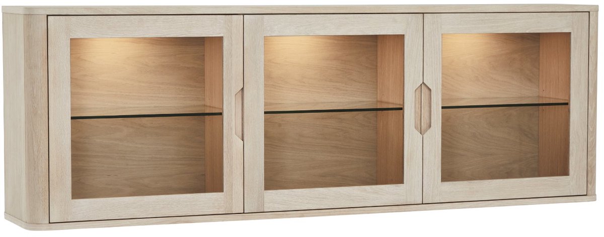 Wandkast Hangend Eiken - Naturel - 180x34x60cm - Wandkast Nyborg