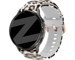 Bandz Siliconen bandje 'Lucky Leopard' geschikt voor Garmin Vivoactive 4s / Vivomove 3s / Venu 4 - 41mm / Venu 3s / Venu 2s / Forerunner 265s / Forerunner 255s - Luipaard