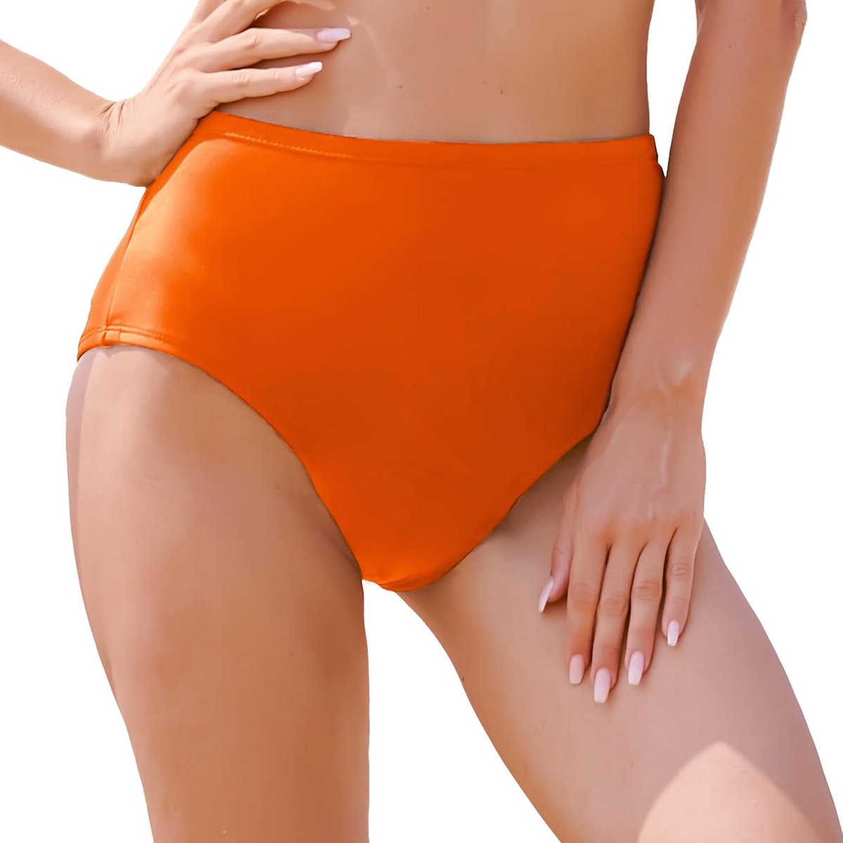 Lekvrije menstruatie zwemkleding met hoge taille voor dames en tieners