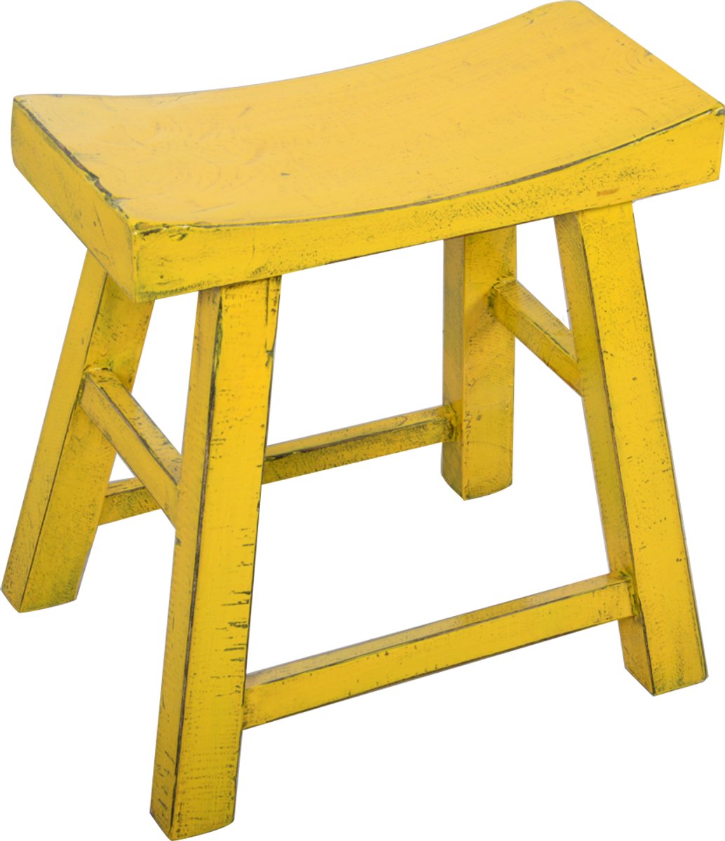 Fine Asianliving Chinese Kruk Geel High Gloss B46xD22xH47cm Chinese Meubels Oosterse Kast