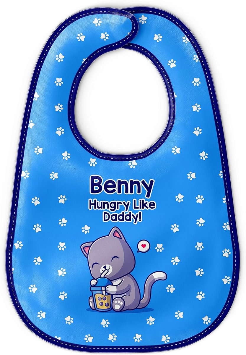 Personaliseerbare waterdichte baby slabbetjes met klittenband voor 1-3 jaar