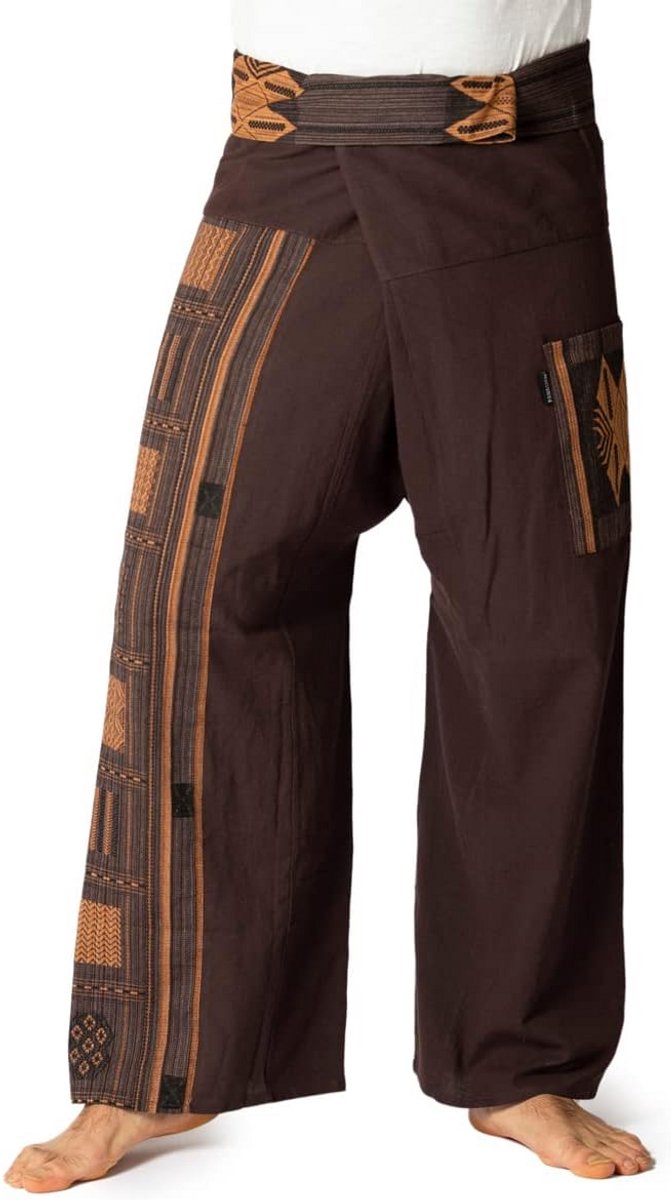Unisex Vissersbroek Katoen met Wikkeltechniek | Comfortabele Harembroek voor Yoga en Vrije Tijd