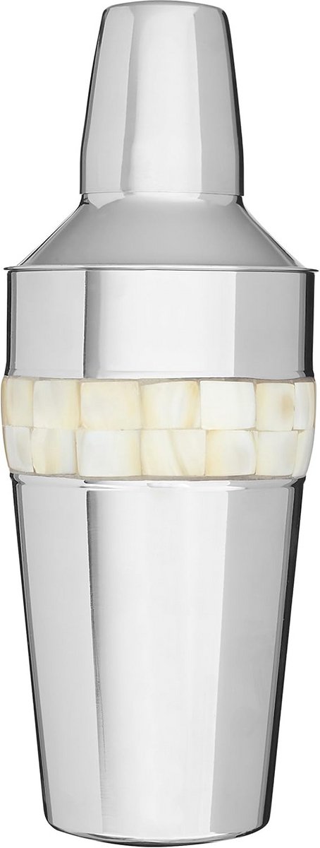 Cocktail Shaker Zilver met Parelmoer Inleg - Professioneel Bar Gereedschap