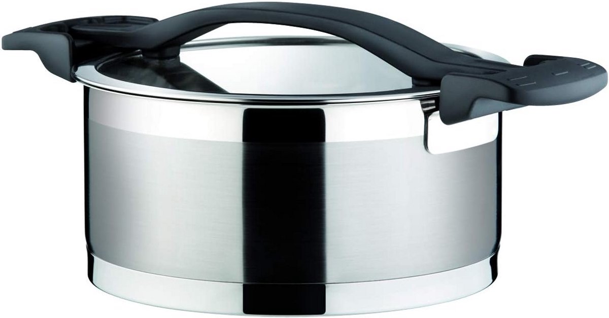 Kookpan met Deksel 20 cm - Gietijzeren Braadpan 3 Liter