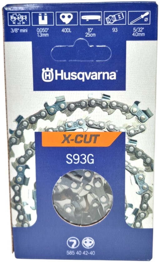 Husqvarna X-CUT S93G zaagketting 25 cm 3/8" 1,3 mm 40 TG ( 585404240 ) voor kettingzaag van Merkloos	 — afbeelding 4