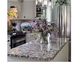 Zelfklevend Vinyl Werkblad Folie Grijs Wit Zwart Graniet | Zelfklevend Contactpapier voor Keuken & Badkamer aanrechtbladen | 91cm x 254cm