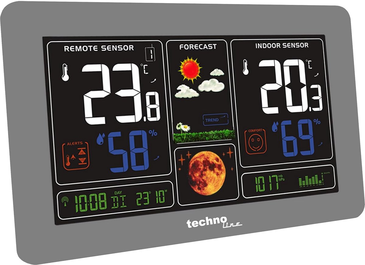 Draadloos Weerstation met Binnen- en Buitensensoren - Weersvoorspelling & Luchtvochtigheid