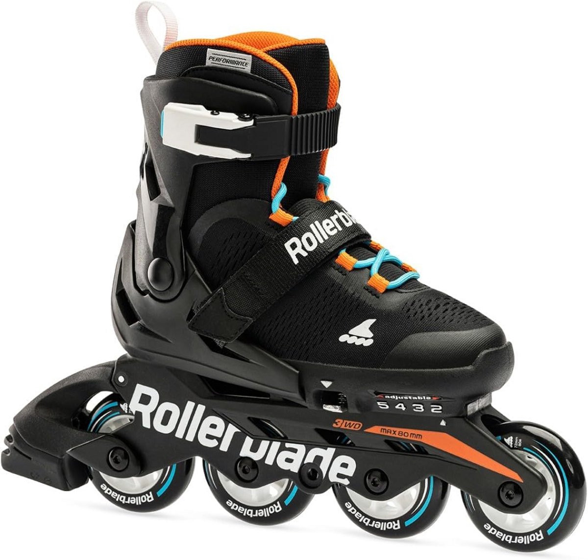 Verstelbare Inline Skates voor Kinderen - Zwart/Oranje, 4 Maten