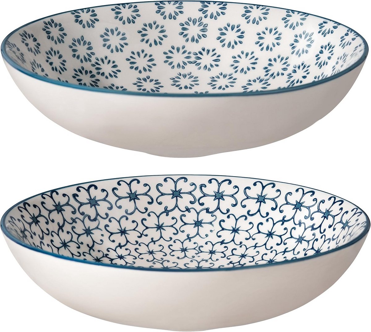 Set van 2 Diepborden Keramiek Saffierblauw - Mooi Servies